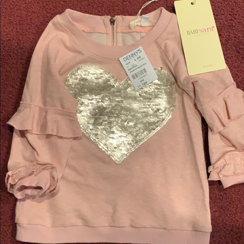 Pink with. silver sequin   Tunic BNWT 12 month.